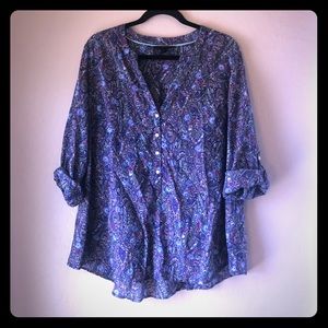 Lane Bryant Paisley long sleeve tunic